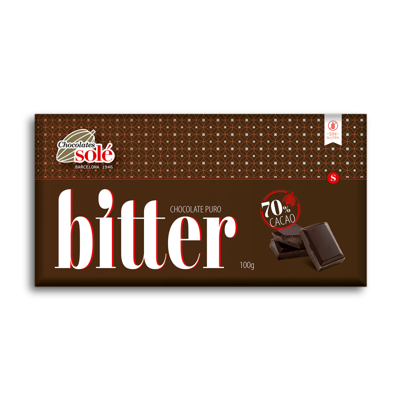 Chocolat amer 70 % de cacao BIO 100 g